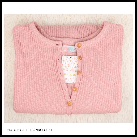 FREE PEOPLE BOHO HENLEY FLOWY KNIT DRESS A3C - Picture 9 of 16